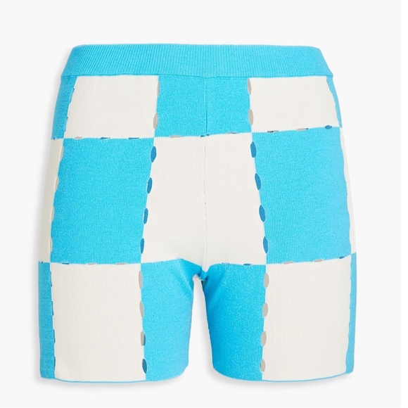 JACQUEMUS POINTELLE BLUE & WHITE LE GELATO SHORTS POINTELLE - Picture 1 of 13